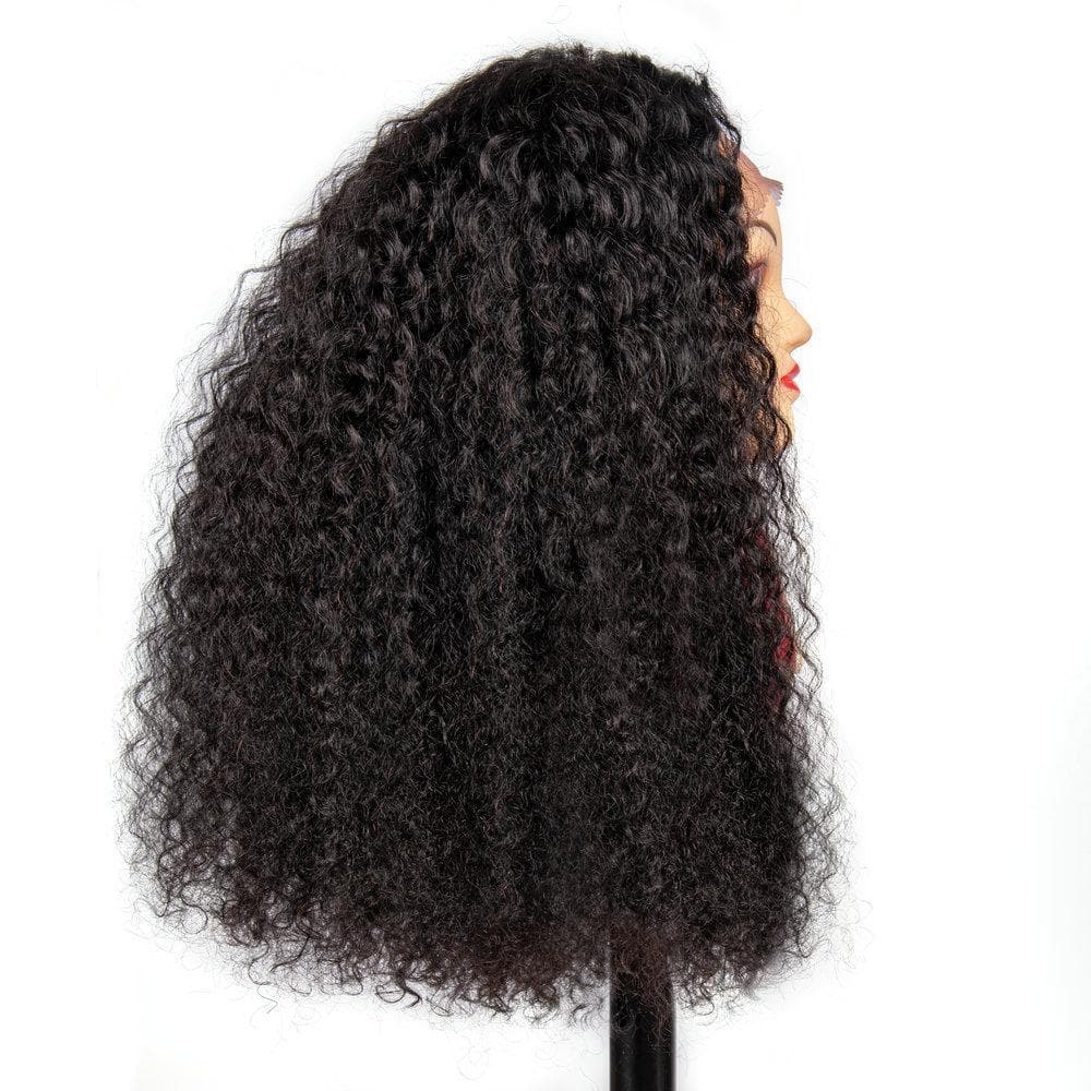 Cranberry 13x4 T Part Lace Front Wigs Indian Jerry Curly Human Hair Wigs 180% Density Pre-plucked - Cranberry Hair