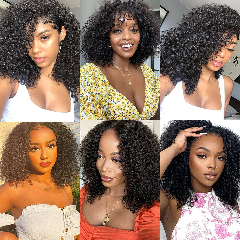 Cranberry Curly Lace Front Bob Wigs Short Malaysian Human Hair Wigs For Black Women - Cranberry Hair