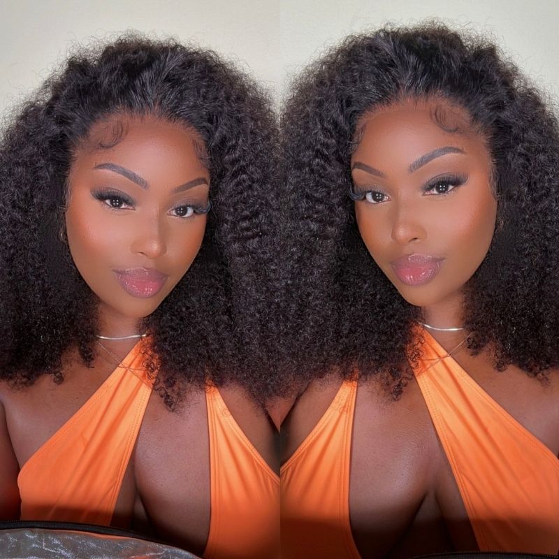 12A Cranberry Kinky Curly 13x4/5X5/4X4 HD Lace Front Wig Virgin Human Hair Pre Plucked