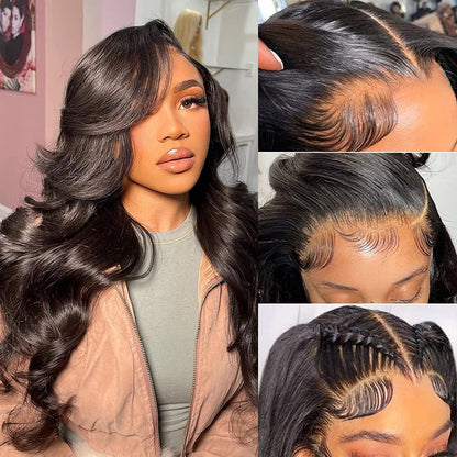Cranberry Glueless Breathable Wigs 5x5 Lace  Wig Body Wave Human Hair Air Wigs