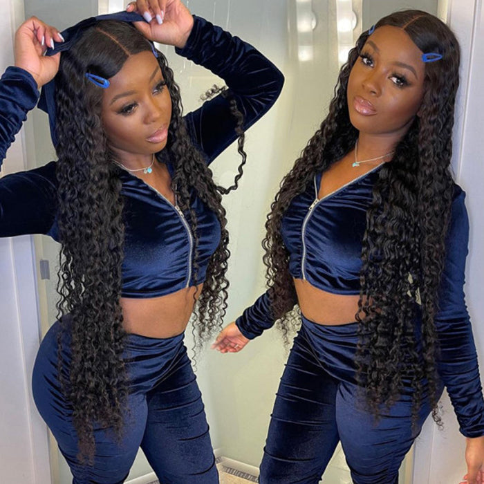 Cranberry Glueless Breathable Wigs 5x5 Lace Wig Deep Wave  Human Hair Air Wigs