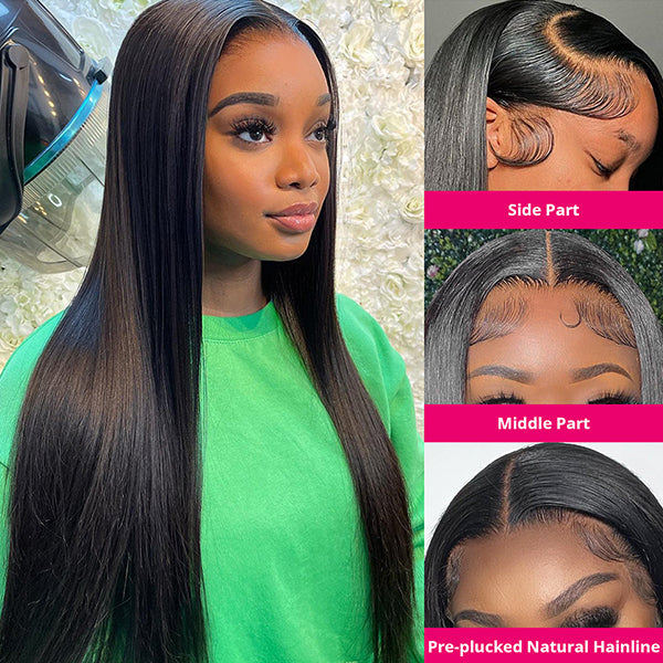 Cranberry Glueless Breathable Wigs Straight  5X5 Lace Wigs 180% Density Human Hair Air Wigs