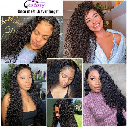 Cranberry Glueless Breathable Wigs 5x5 Lace Wig Deep Wave  Human Hair Air Wigs