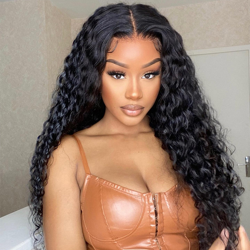 Cranberry 12A High Quality 4x4 Deep Wave Real HD Lace Closure Wig