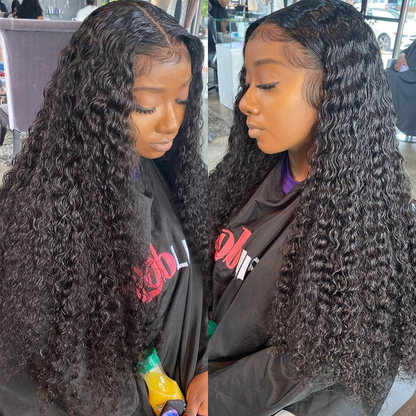12A Cranberry 13X6 Curly Wave HD Lace Front Wigs Human Hair Glueless Long Hair Wig