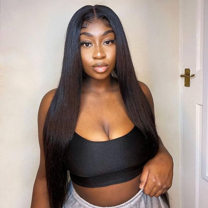 Cranberry 10A Malaysian 4x4 Inch Lace Closure Human Hair Wigs Straight Remy Hair Wigs Natural Color