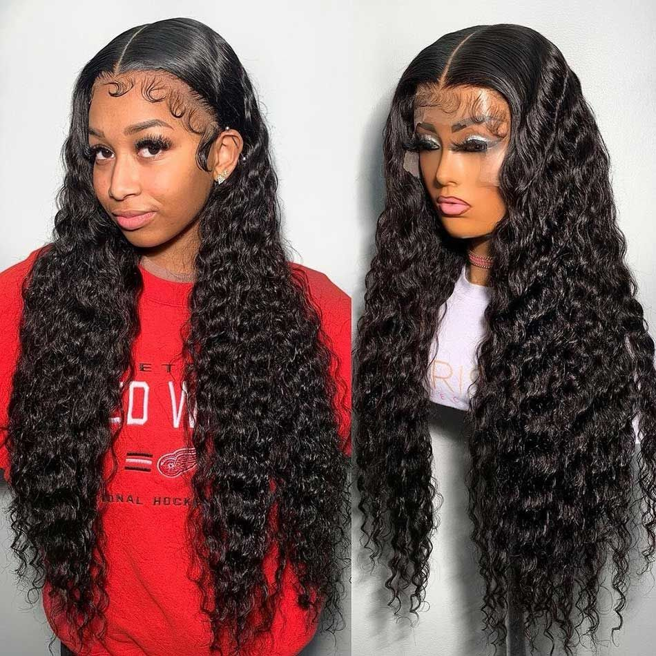 12A Cranberry Deep Wave Lace Front Human Hair Wigs 13x4/13X6