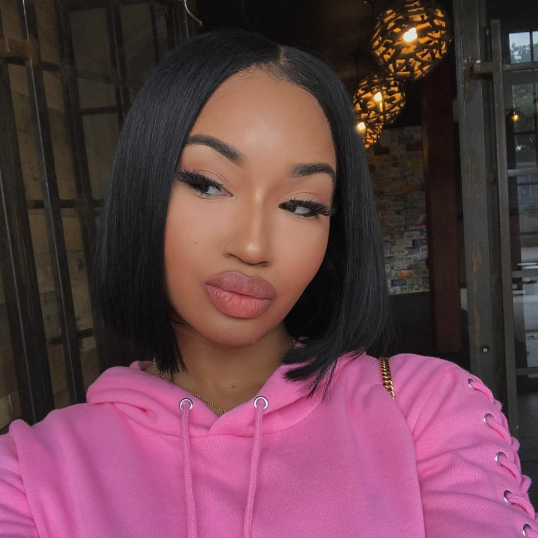Cranberry Blunt Cut Straight Bob Wigs 4x4 HD Lace Closure Wig 150% Density Crown Series Wigs