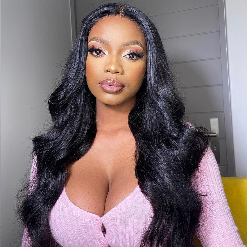 Cranberry 10A 4x4 Indian Lace Closure Wigs Body Wave 100% Human Hair Wigs For Black Women