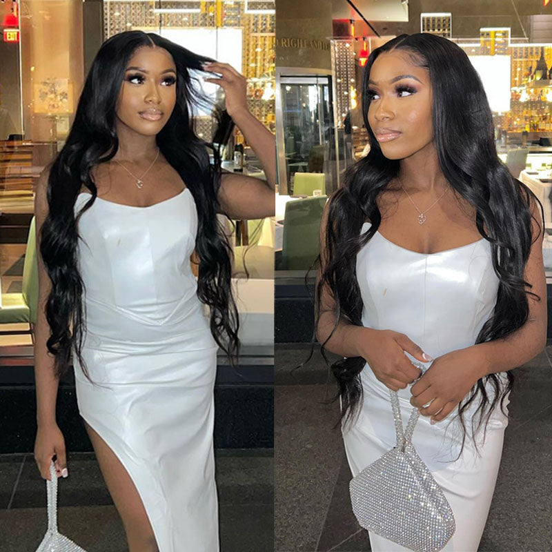 Cranberry 10A Human Hair Wigs 4x4 Lace Closure Wig Malaysian Body Wave Hair