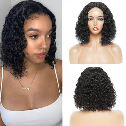 Cranberry Lace Closure Short 10-12 inches Bob Water Wave Glueless Human Hair Wig