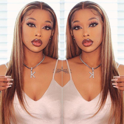 Cranberry Straight Hair Lace Front Wigs with Human Hair Wigs