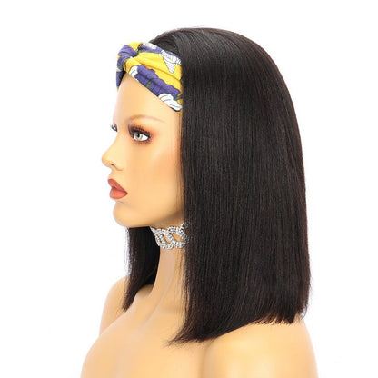 Cranberry Throw On & Go | Headband Short Bob Straight 200 Density Affordable Wig