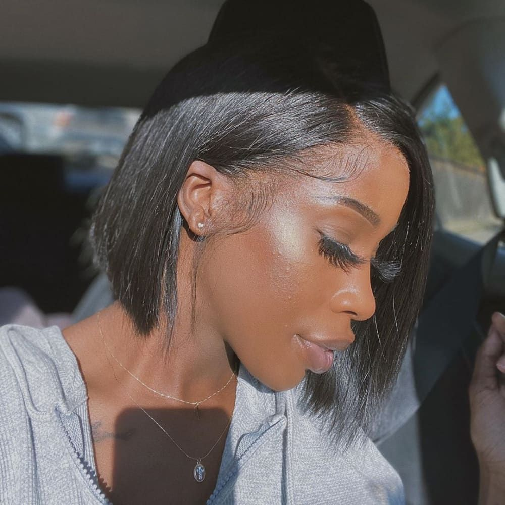 Cranberry Short Bob Straight 13x6 HD Lace Frontal 200% Density Wigs for Black Women