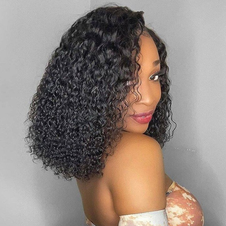 Cranberry Curly Lace Front Bob Wigs Short Indian Human Hair Wigs For Black Women - Cranberry Hair