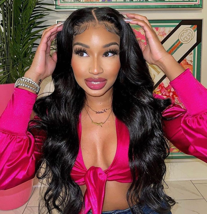 Cranberry 12A HD 4X4 Body Wave Wig 14-36inches Glueless Transparent Lace Long Wig