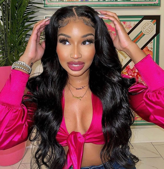 Cranberry 12A HD 4X4 Body Wave Wig 14-36inches Glueless Transparent Lace Long Wig
