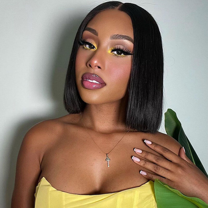 Cranberry Quick & Simple Beginner Friendly Bob Straight Real 5x5 HD Swiss Lace Wig