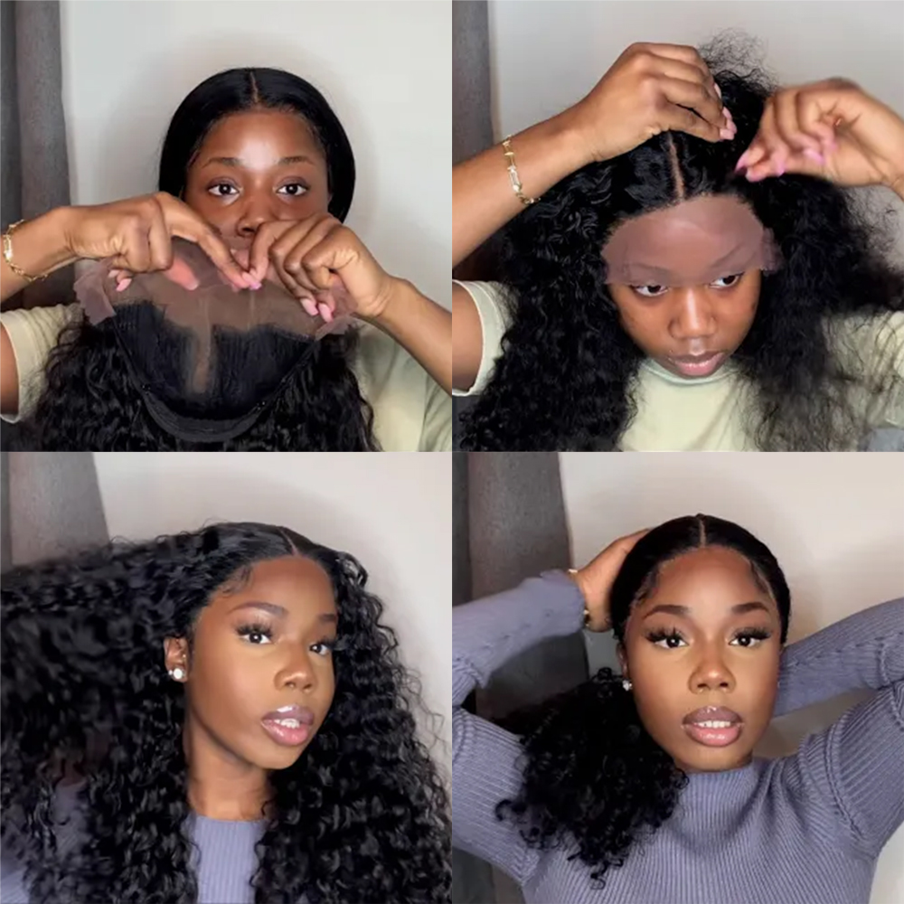 10A Cranberry 13x4/4X4 Lace Front Wigs Indian Deep Wave Human Hair Wigs 180% Density Pre-plucked