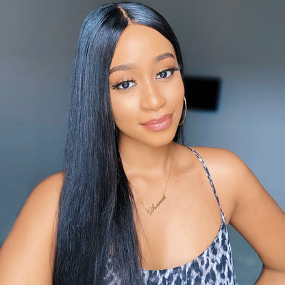 Cranberry Peruvian Human Hair 4x4inch Lace Closure Wig Natural Color Straight Remy Hair Lace Wigs - Cranberry Hair