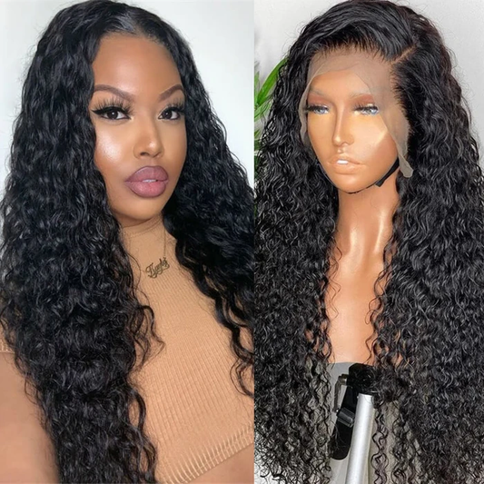 12A Cranberry  Malaysian 13*4 Lace Front Human Hair Wigs  Water Wave HD Lace Frontal Wig