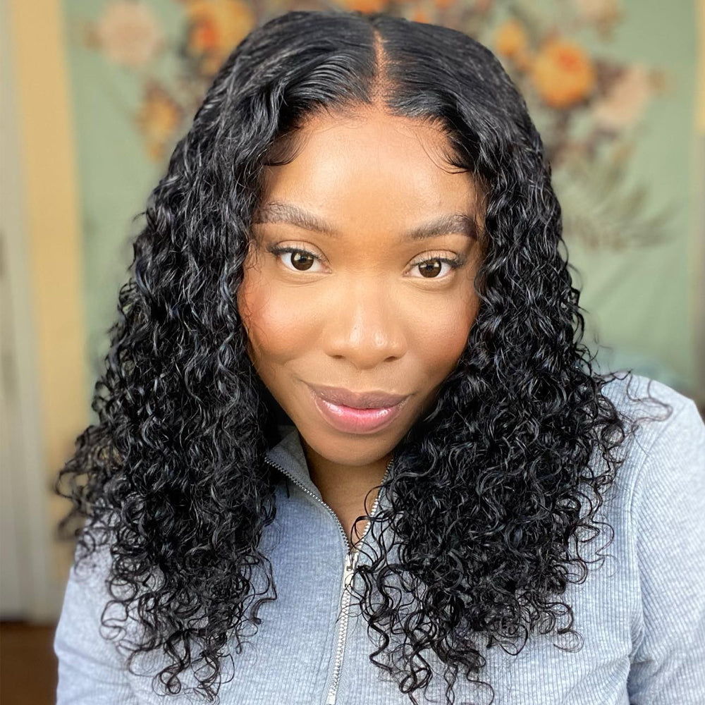 <transcy>Cranberry Deep Wave Lace Front Bob perruques courtes perruques de cheveux humains péruviens pour les femmes noires</transcy>
