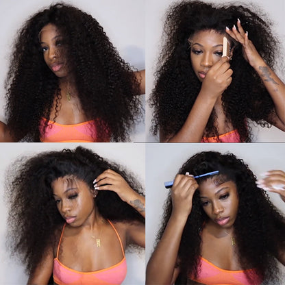 12A Cranberry Curly Wave 13X4 Real HD Swiss Lace Frontal 180% Density Wig