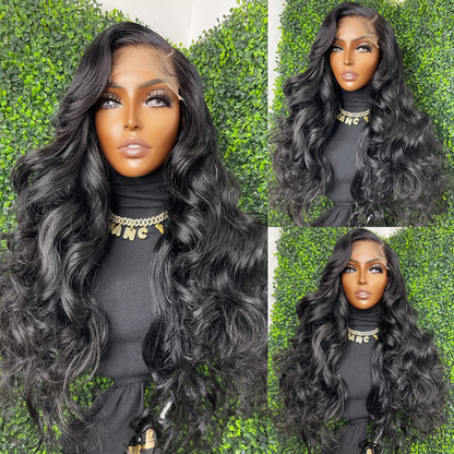 12A Cranberry 13x6 HD Lace Front Body Wave 180% Density With Baby Hair Skin Melt Long Wig
