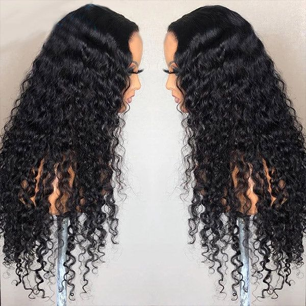 Cranberry Brazilian 12A HD Lace Wig 4X4 Deep WaveVirgin Hair 14-36 inches Long Transparent Wig