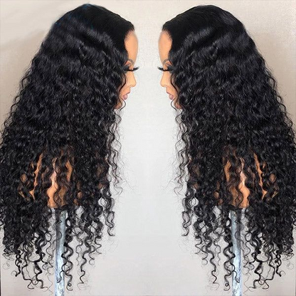 Cranberry Brazilian 12A HD Lace Wig 4X4 Deep WaveVirgin Hair 14-36 inches Long Transparent Wig