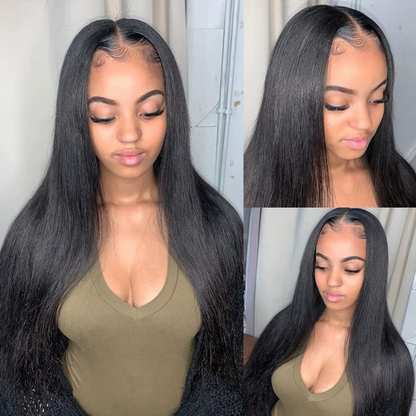Cranberry 12A HD Lace Wig 4X4 Silky Straight Pre Plucked Virgin Hair 14-36 inches Long Transparent Wig