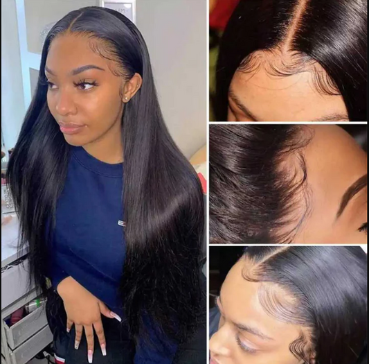 12A Cranberry Brazilian Silky 13X4 Straight Natural Color HD Lace Front Human Long Hair Wig