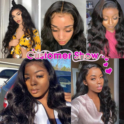 Cranberry Human Hair Wigs 4x4 Lace Closure Wigs Remy Brazilian Hair Body Wave Wig - Cranberry Hair