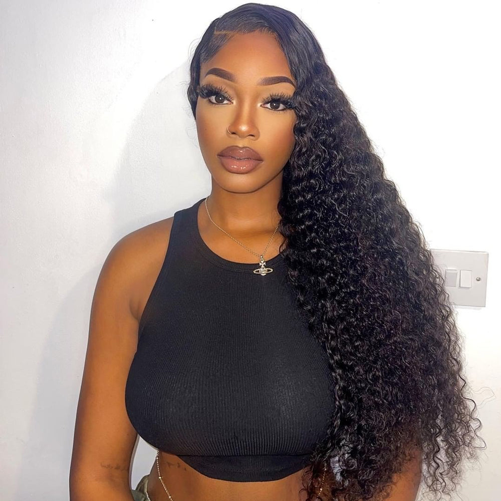 12A Cranberry Real HD Swiss Lace Skin Melt 13x4 Deep Wave Lace Front Wigs