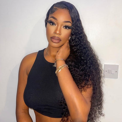 12A Cranberry Real HD Swiss Lace Skin Melt 13x4 Deep Wave Lace Front Wigs