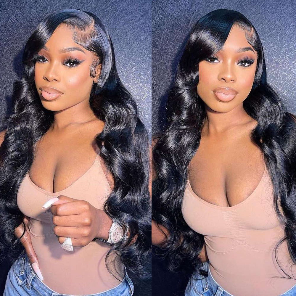 12A Cranberry 13x6 HD Lace Front Body Wave 180% Density With Baby Hair Skin Melt Long Wig