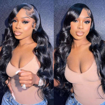 12A Cranberry 13x6 HD Lace Front Body Wave 180% Density With Baby Hair Skin Melt Long Wig