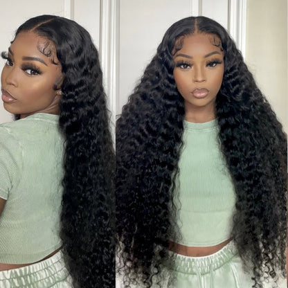Cranberry  10A 4x4 Inch Lace Closure Human Hair Wigs Loose Deep Brazilian Remy Hair Wigs Natural Color