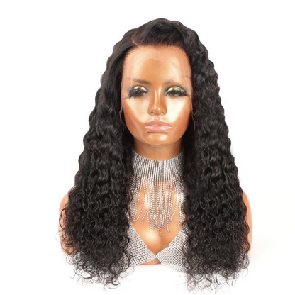Cranberry 10A 13x4 Lace Front Wig 150% Density Water Wave 100% Human Hair
