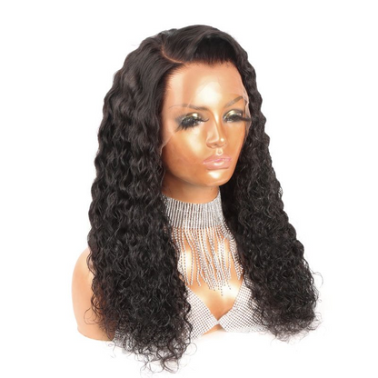 Cranberry 10A 13x4 Lace Front Wig 150% Density Water Wave 100% Human Hair