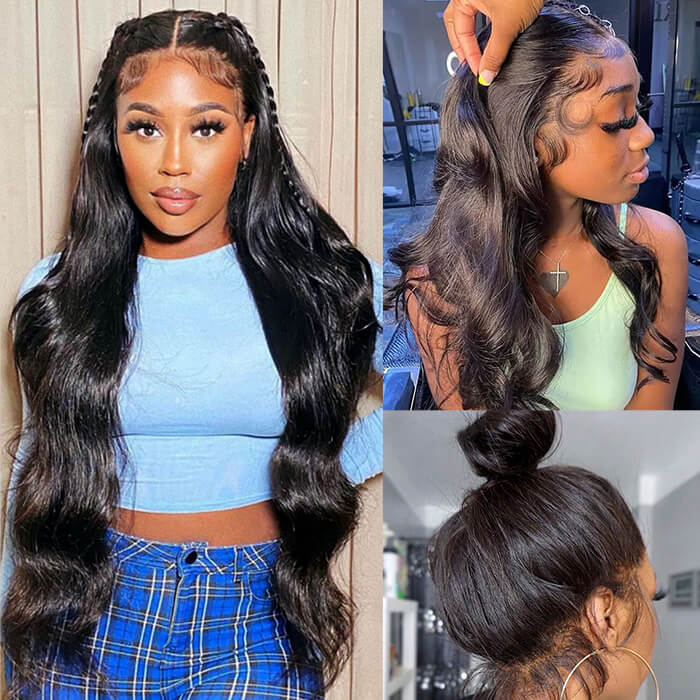 12A Cranberry Breathable 13x4/5X5/4X4 Lace Frontal Wigs Pre Plucked Body Wave HD Lace Human Hair Wigs