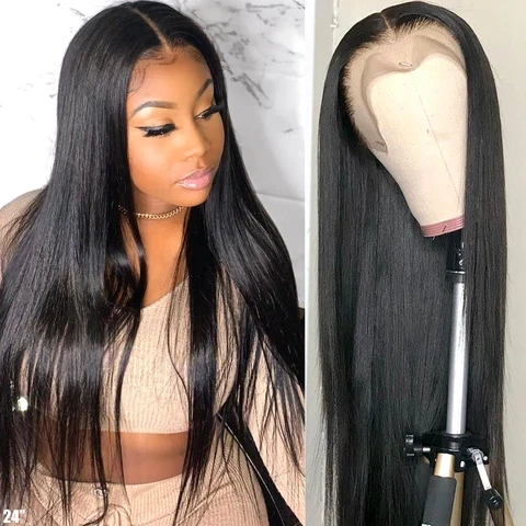 Cranberry 13x4 T Part Lace Front Wigs Indian Silky Straight Human Hair Wigs 180% Density Pre-plucked - Cranberry Hair