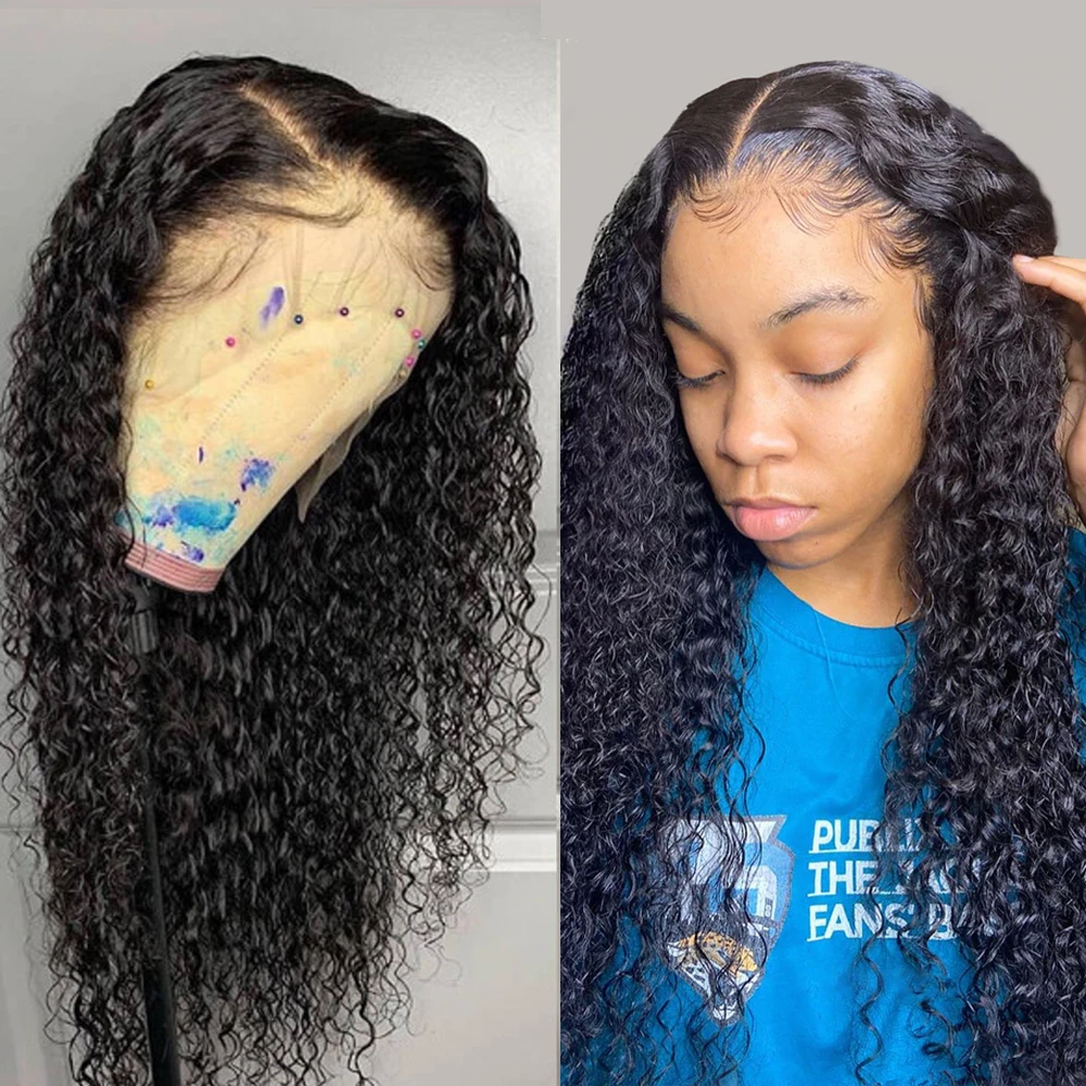 Cranberry 13*4 Lace Front Human Hair Wigs Malaysian Water Wave Lace Frontal Wig - Cranberry Hair