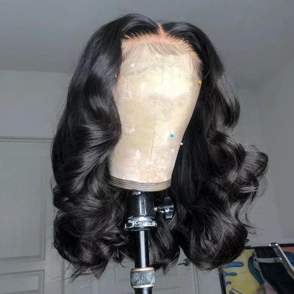 Cranberry Body Wave Lace Closure Bob Wigs Short Malaysian Human Hair Wigs For Black Women - Cranberry Hair