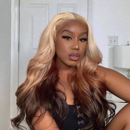 Cranberry Ombre Lace Front Wigs Body Wave 613 Blonde Brown 13x4 5*5 Lace Front Human Hair Wigs
