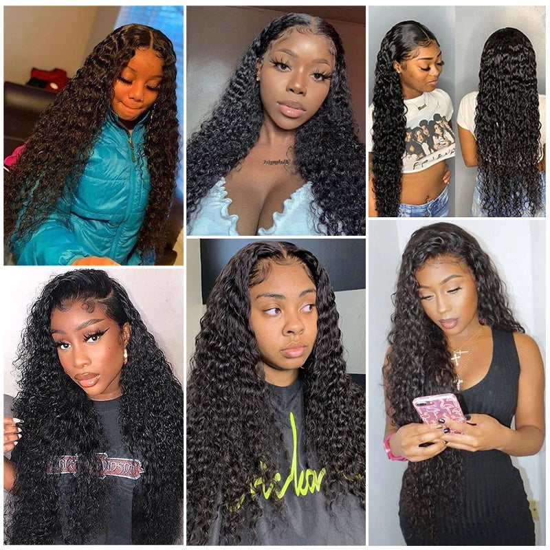 Cranberry 4x4 Lace Closure Human Hair Wigs 180% Density Peruvian Deep Wave Hair Wig - Cranberry Hair