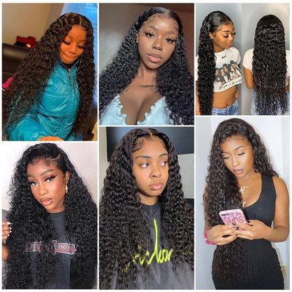 Cranberry 4x4 Lace Closure Human Hair Wigs 180% Density Peruvian Deep Wave Hair Wig - Cranberry Hair