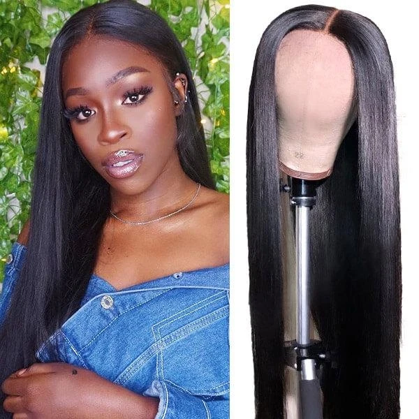 Cranberry 13x4 T Part Lace Front Wigs Brazilian Silky Straight Human Hair Wigs 180% Density Pre-plucked - Cranberry Hair