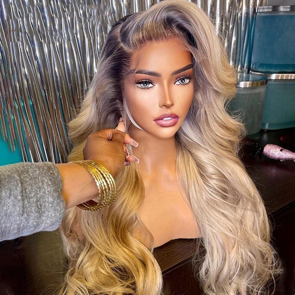 Cranberry Grey Silver Blonde Colored 13x4 Lace Frontal Human Hair Wigs Brazilian Body Wave Human Hair Wigs