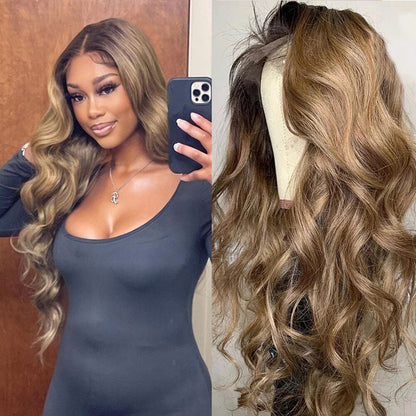 Cranberry 13x4 Lace Front Wig For Women Body Wave HD Transparent Full Lace Front Wigs Brown Colored Human Hair Wigs